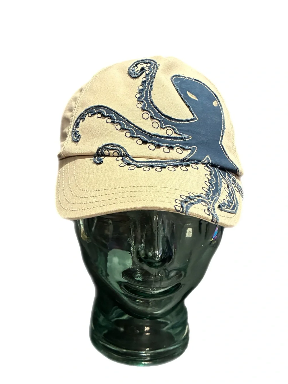 Gymboree Octopus Youth Kids Hat Size 8+ Adjustable Ball Cap Baseball Brown Blue